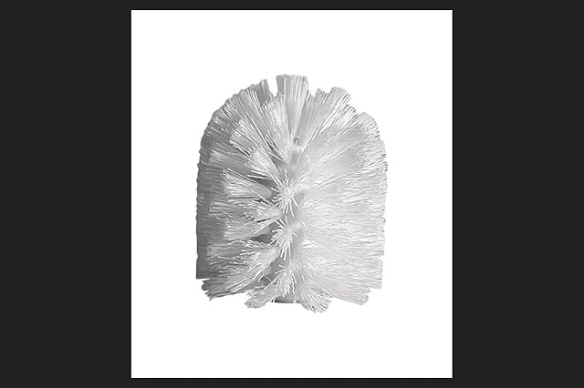 iDesign 99170 Replacement Bathroom Toilet Bowl Brush - White, 3.25" x 3.25" x 4"