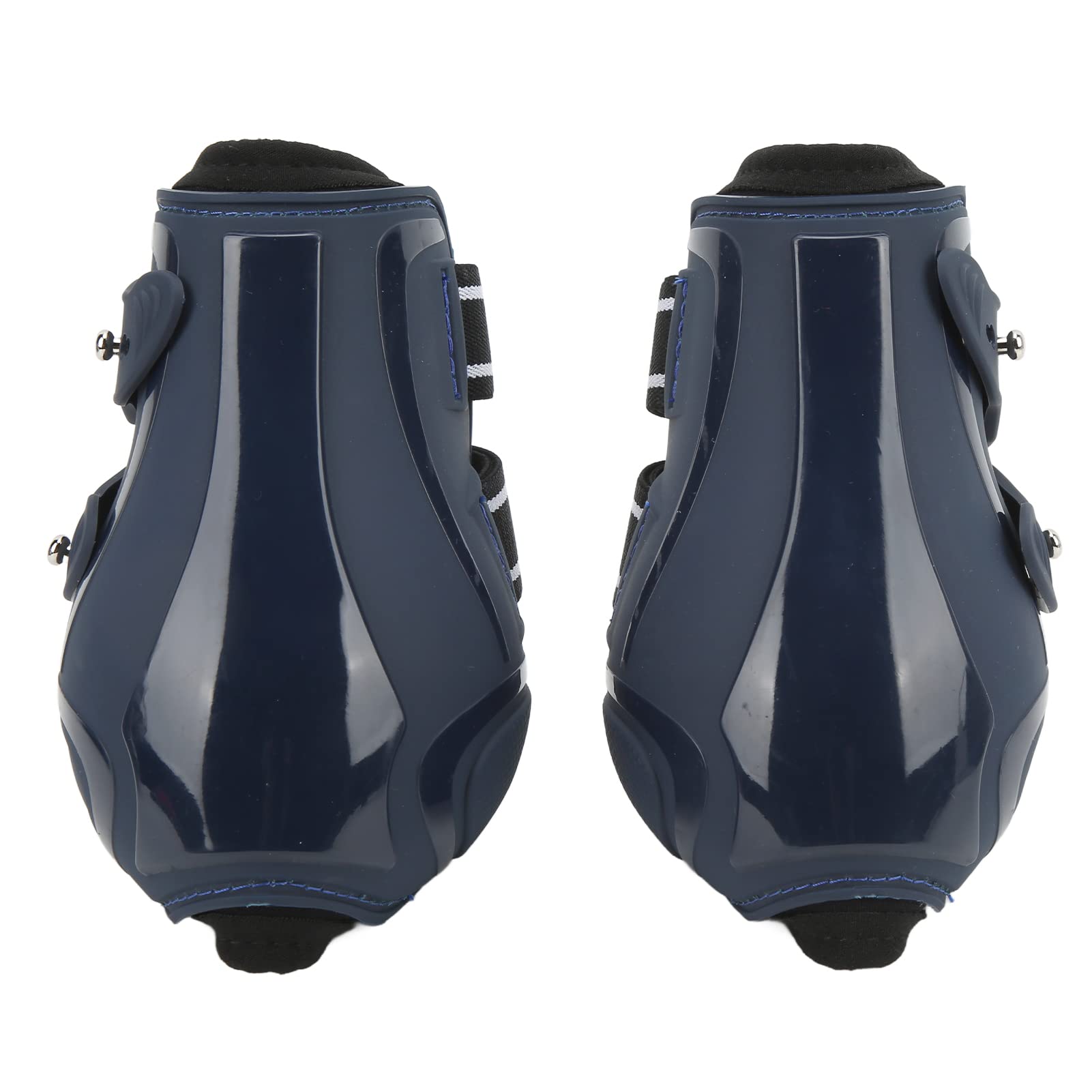 4 Protectores para Patas de Caballo, Botas para tendones de Caballo de Neopreno con absorción de choques y Carcasa Exterior de PU para Montar y Saltar, Forro Transpirable para Uso