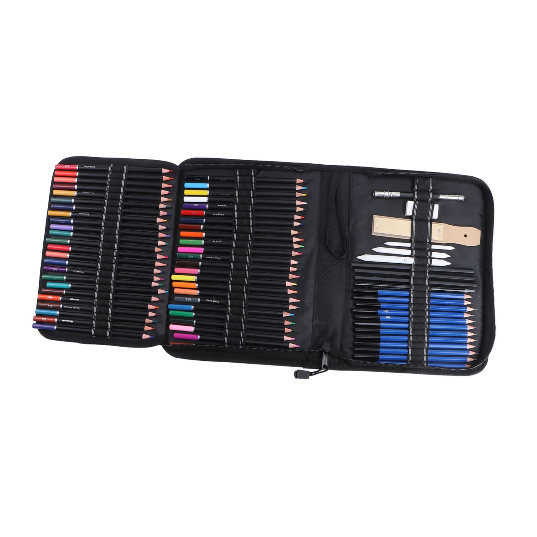 MAGICLULU Juego de 95 Lápices de Colores Bolsa de Lona, Sacapuntas, Extensor para Dibujar y Pintar, para Escuela y Galería