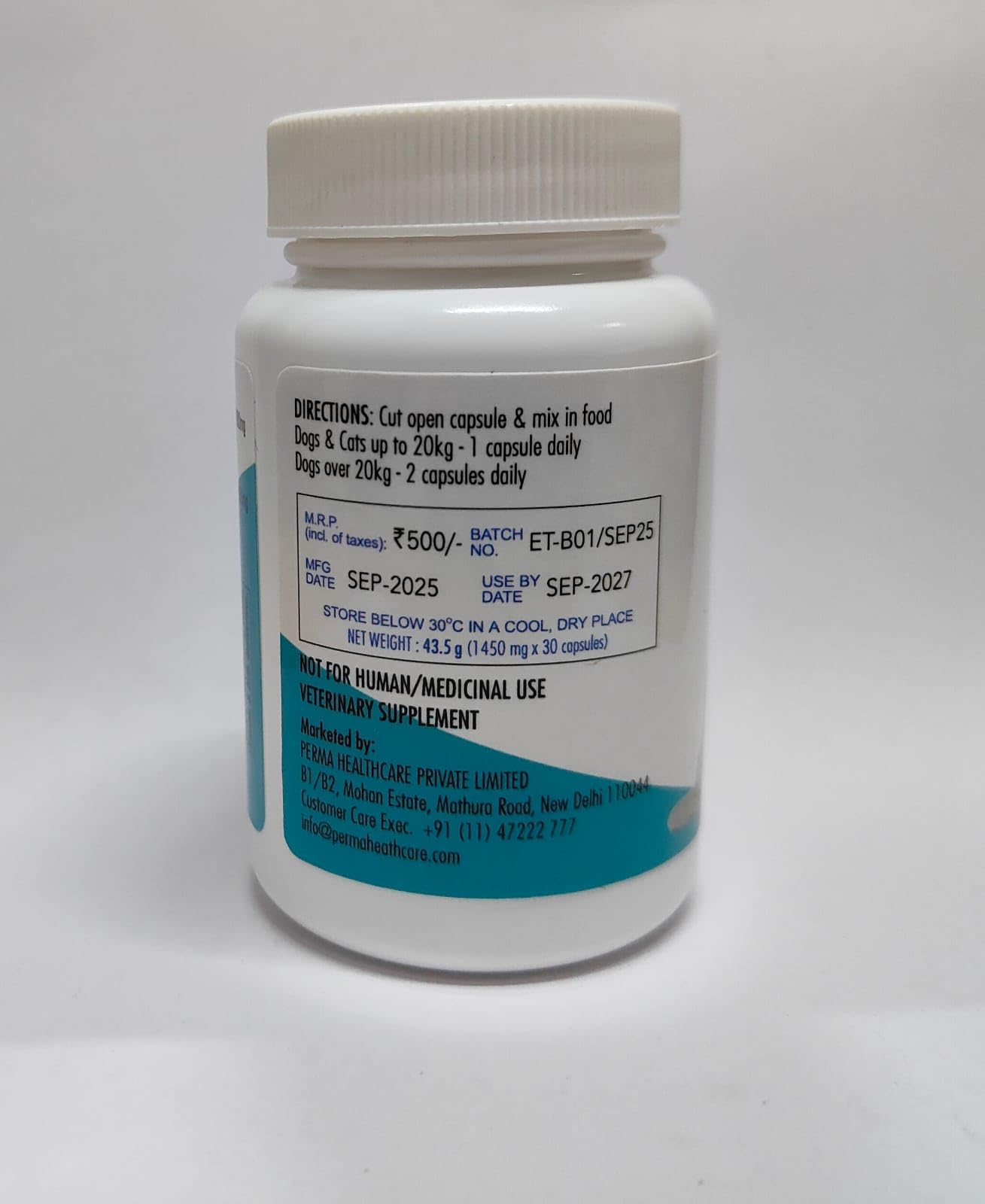 Permavet Dog and Cat Omega-3 Fish Oil (30 Capsules) 2