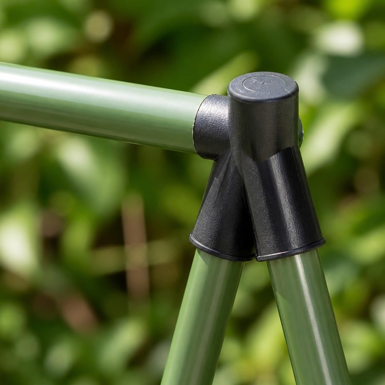Rankhilfe 300cm, 10er Set Pflanzenstütze 25mm aus beschichtetem Metall, für Kletterpflanzen Gurken Bohnen, grüne Pflanzstäbe mit Bindern, 20mm Durchmesser, 90cm Länge