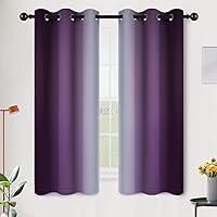 Vista 57 de SimpleHome Ombre Room Darkening Curtains 96 inches Length for Bedroom,Grommet Gradient Light Blocking Beige Gradient Window Curtains for Living