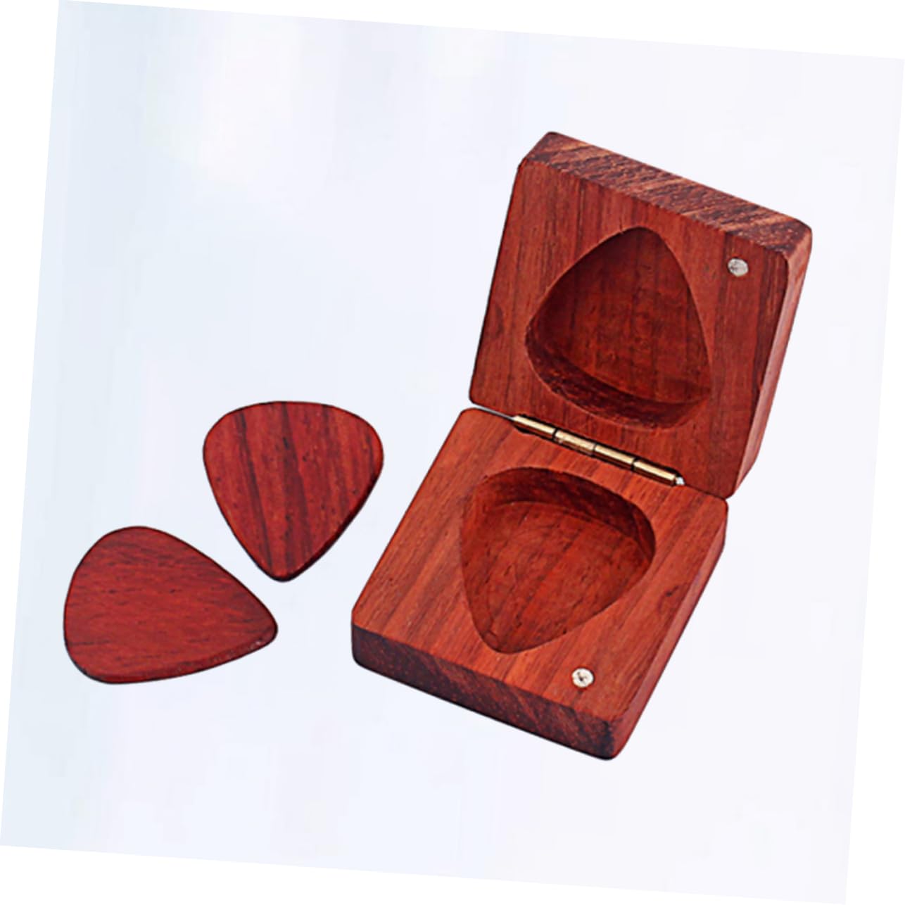 VICASKY 3piezas Caja De Almacenamiento para Púas De Guitarra Púas Estuche Práctico y Accesible para Guitarristas Protección y Estilo Color Rojo Oscuro