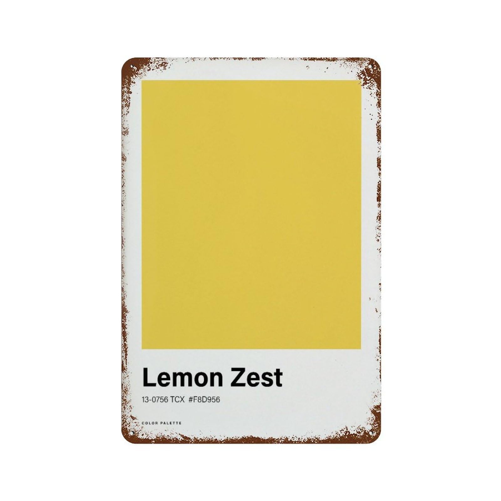 xiaoxiaoshen Lemon Zest Color Palette Minimalist Wall Decor Art Metal Tin Poster Modern Home Decor Art Home Bar Shop Decorations Vintage Sign 30x20cm
