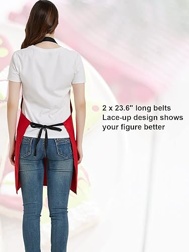 Miniatura 4 de Delantales de Navidad para mujeres con bolsillos, delantales para hornear para mujeres y hombres, para cocinar a la parrilla, decoración de fiesta