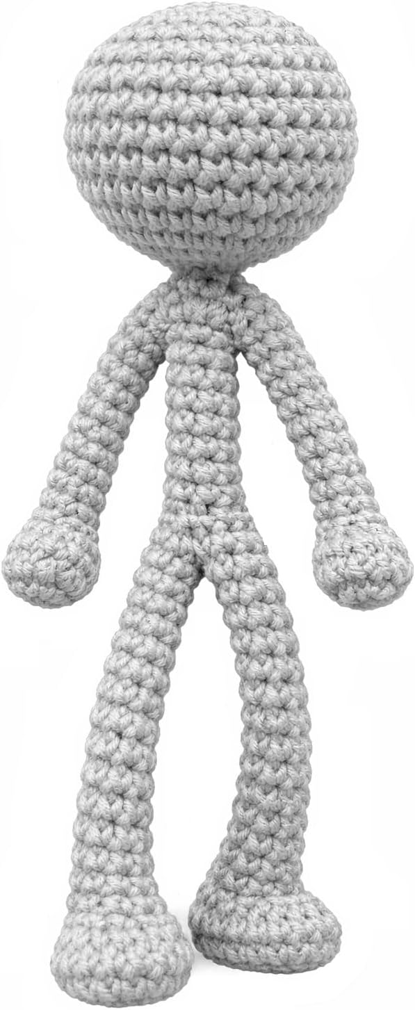 Crocheted Stick Figures, with Flexible Body, Amigurumi Doll, 100% Handmade, Unique and Original, Woven with Cotton Yarn (Random)