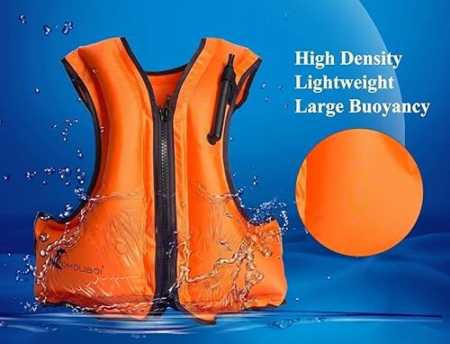 Miniatura 3 de OMOUBOI Chaleco inflable de esnórquel, chaleco de natación para adultos, chaleco de esnórquel, chaqueta de flotabilidad inflable, chaquetas de buceo