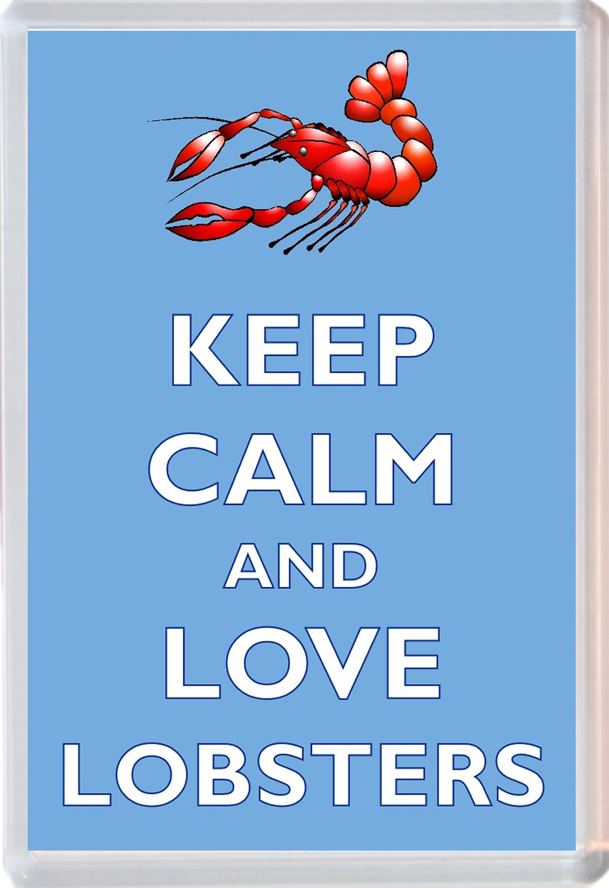 Keep Calm and Love Lobsters - Novelty Jumbo Fridge Magnet