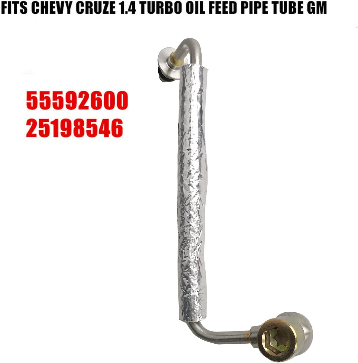 koxuyim Turbo Oil Feed Pipe Tube Line Turbocharger Compatible with 11-19 Cruze, 12-20 Sonic, 13-21 Trax,13-21 Encore, Replaces 55592600 25198546 25200947 625-829