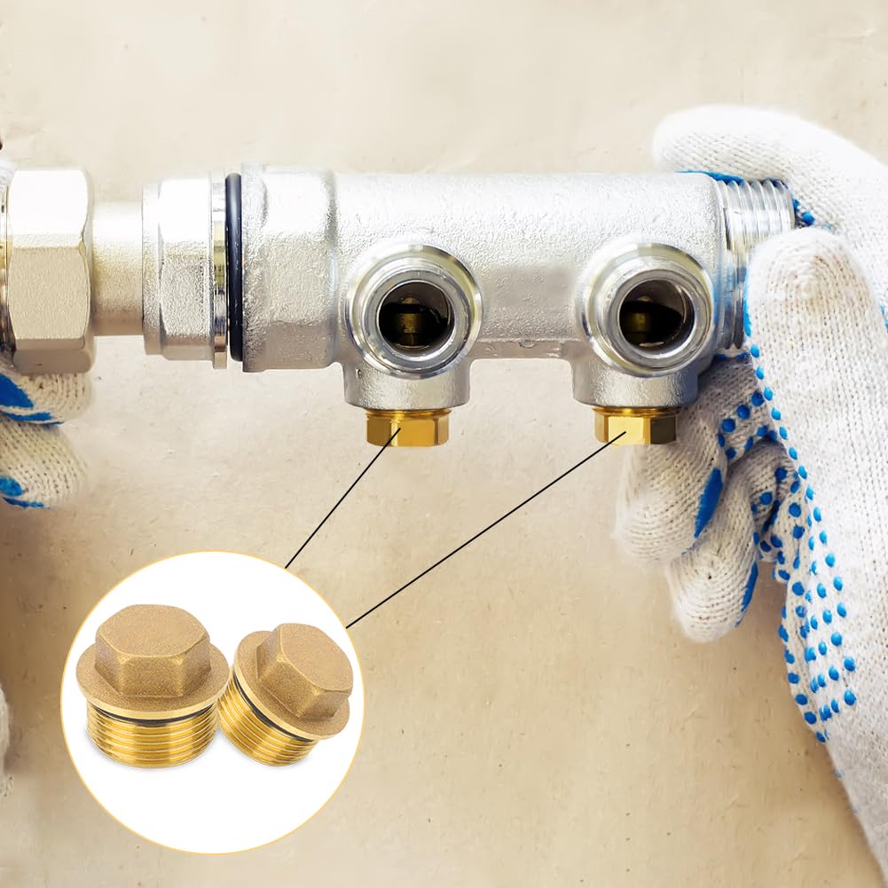 4 stuks messing stoppen - 3/4 inch binnendraad afsluitstop blinde stop met rubberen ring voor aansluitbuis badkamer verwarming drinkwaterinstallatie watersystemen
