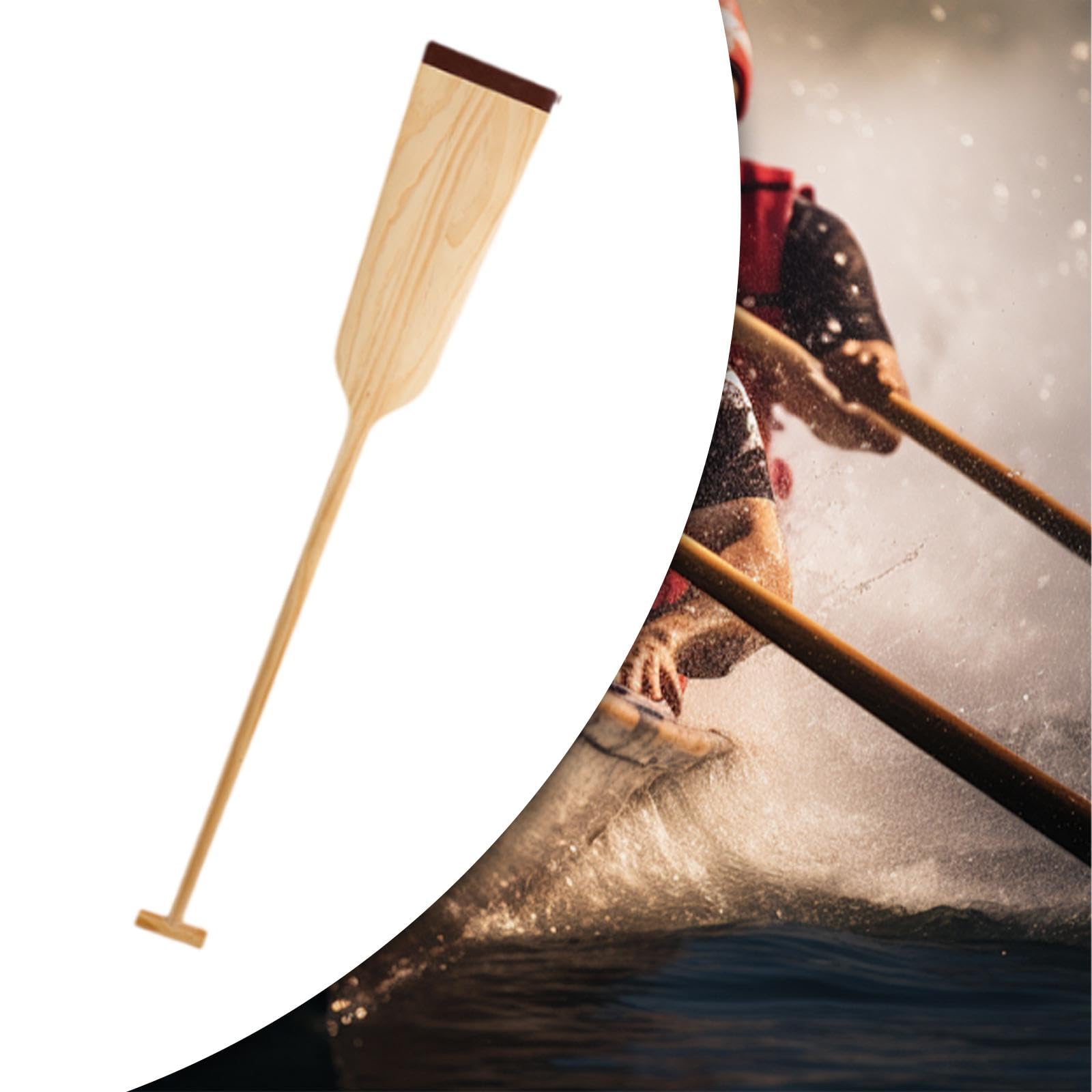 Qianly Remo de Canoa de Madera, Accesorio para Kayak, Diseño Ergonómico, Ideal para Navegación