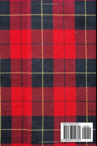G Notebook: Monogram Letter G Notebook Lumberjack Plaid Red Black Flannel Gift for Christmas 6 x 9 Inches , 120 Blank Lined Pages - Image 2