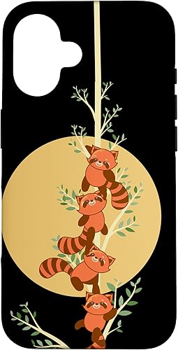 Lindo Panda Rojo Caja Del Teléfono Panda Rojo Amante Caso Para IPhone 16