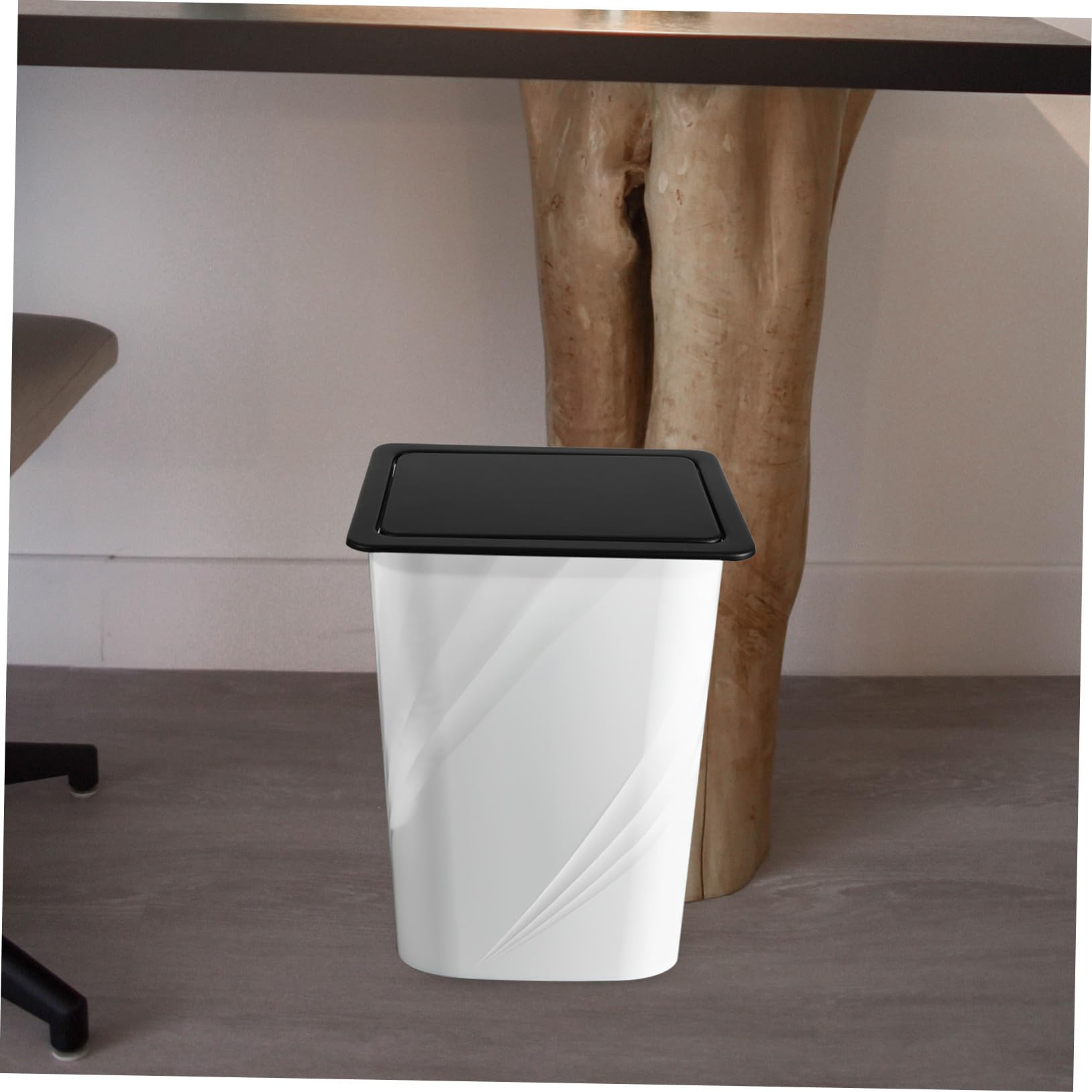 Clapet poubelle en acier inoxydable - Couvercle basculant intégré - Couvercle rabattable - Pour cuisine, plan de travail et lavabo - Robuste et facile à nettoyer - Élimination efficace des