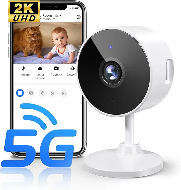 [5G & 2.4G] 2K Indoor Security Cameras for