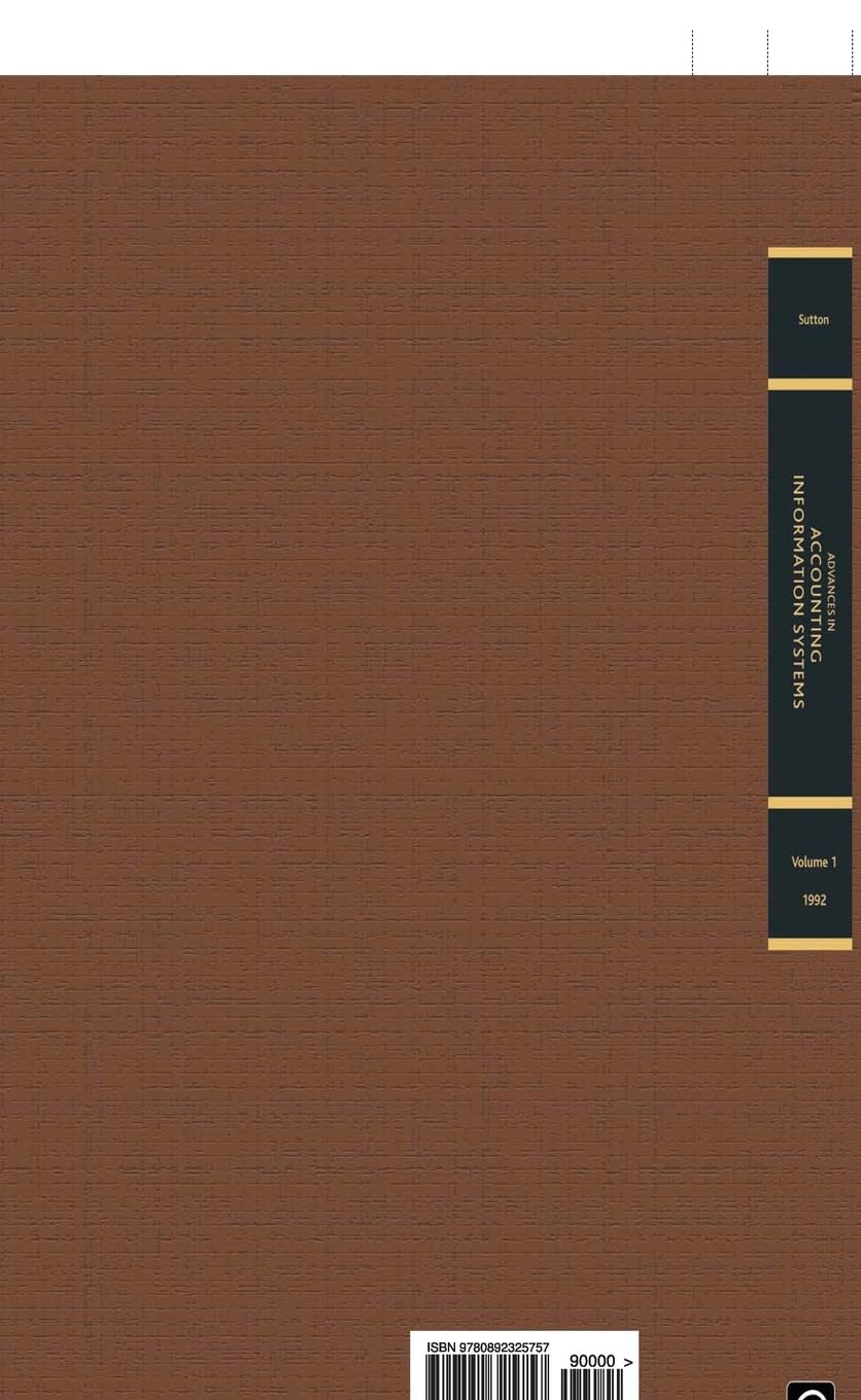 Advances in Accounting Information Systems: 1992 (001)