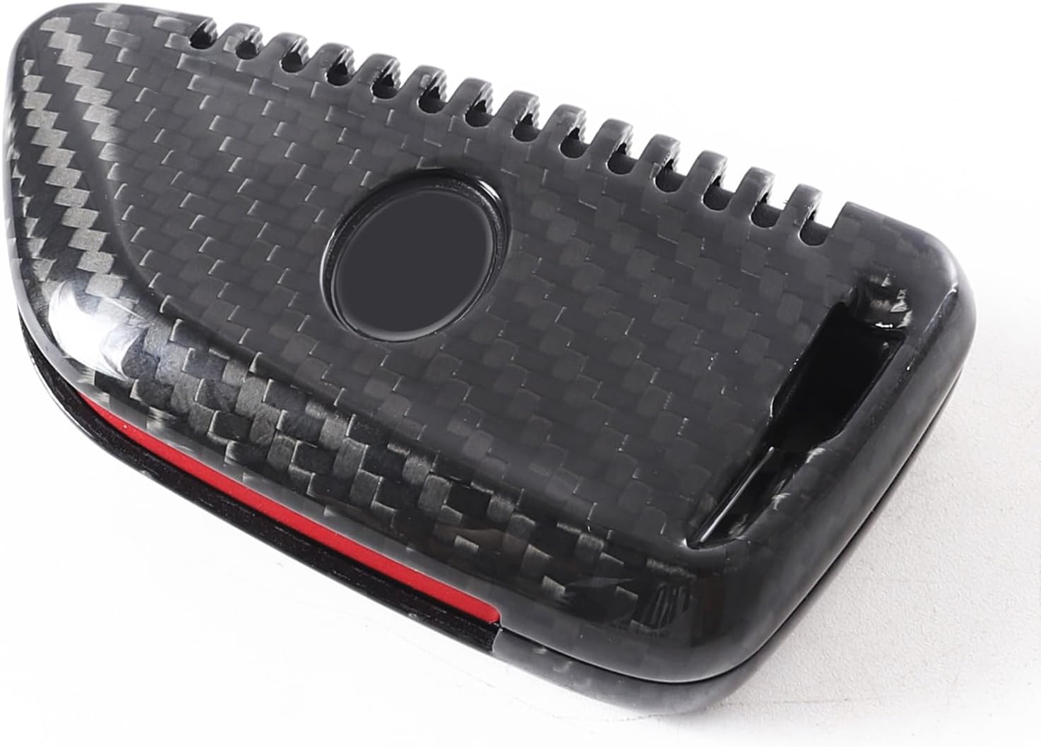 Daeiclru Real Carbon Fiber Key Fob Case Cover Compatible with Toyota Supra GR A90 A91 MK5 2019-2024, Smart Remote Key Protector Case Accessories (Black)
