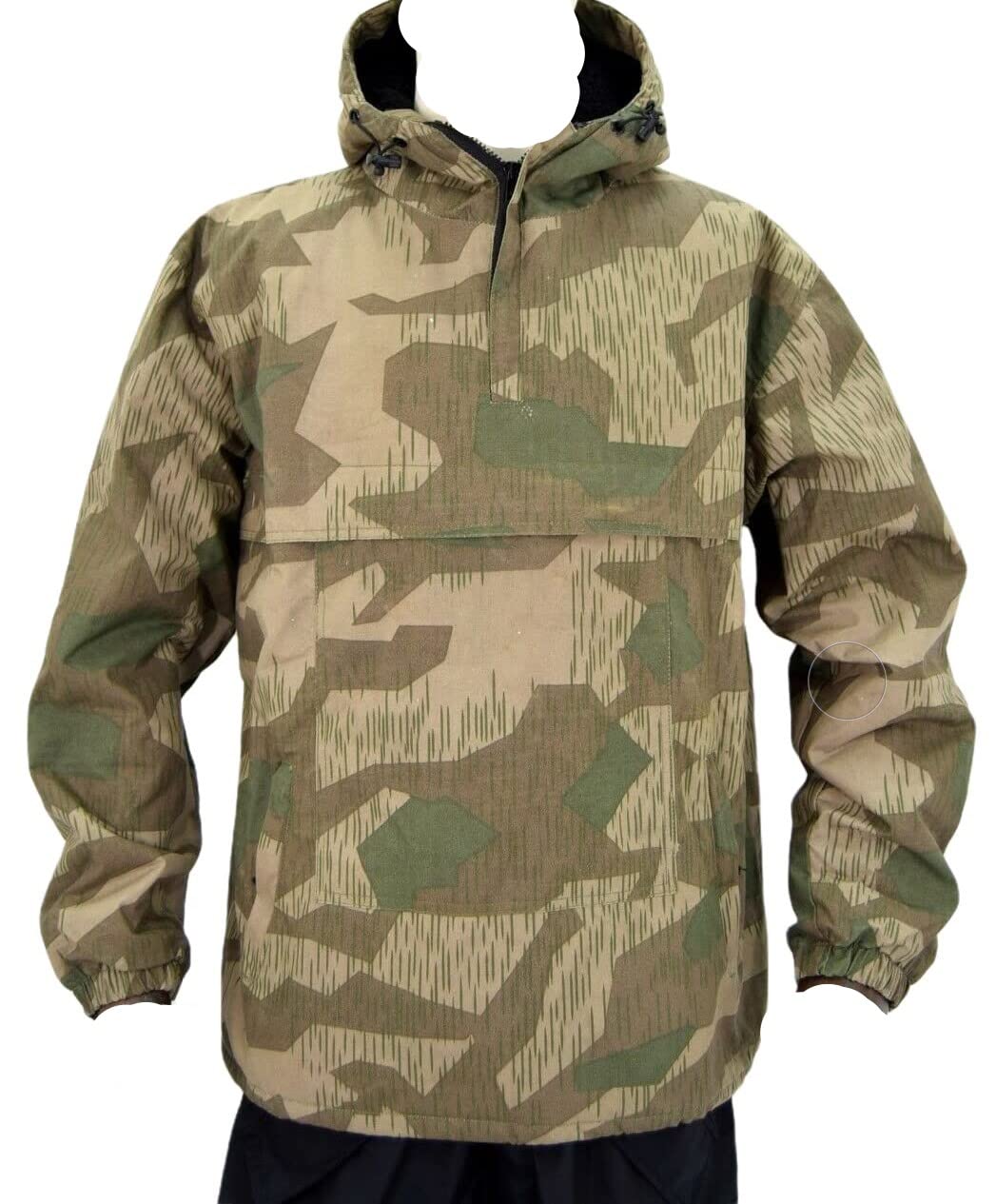 Military Surplus German Army Splinter Camo Fur Lined Anorak/ Hooded Top (Large(42-44'' Chest))