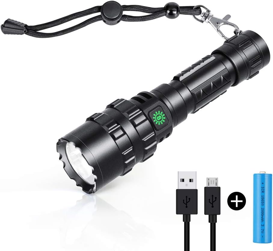 Joomer LED Flashlight Super Bright Torch, USB Rechargeable Flashlights