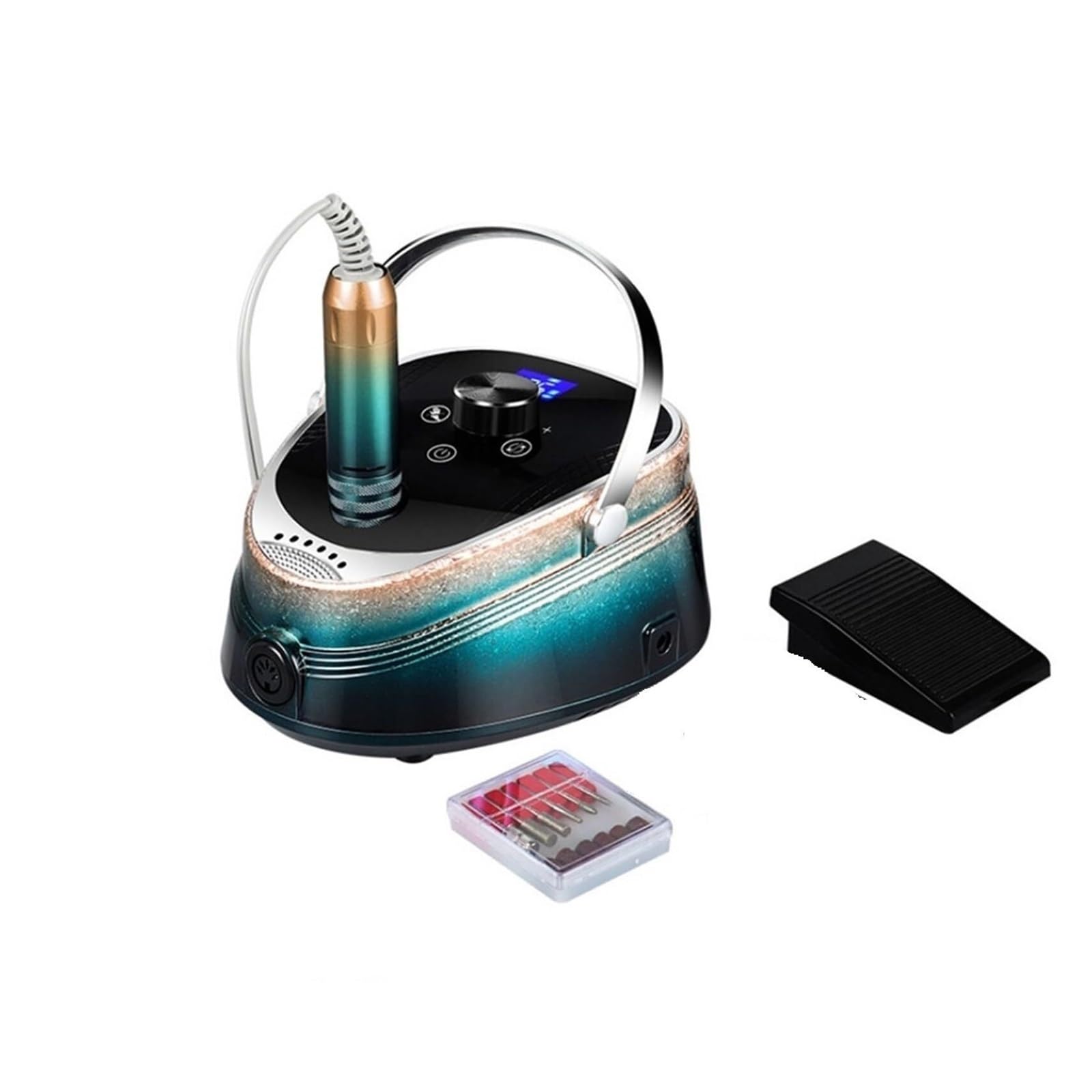 Trapano Elettrico Per Unghie, Ricaricabile, Lucidatore Gel Portatile 35000 Giri/min Per Fresatrice Per Manicure Per Allenamento E Uso Domestico(White)