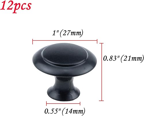 Miniatura 2 de Antrader - Pomos de metal de cabeza redonda, 24 piezas para el cajón de madera, caja de regalo