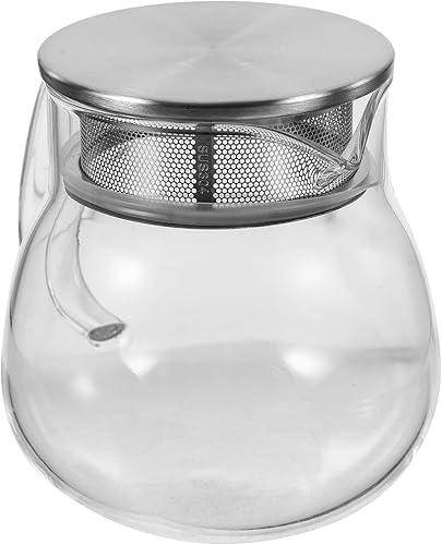 CALLARON Tetera de vidrio con infusor extraíble de 16.9fl oz para estufa con tetera segura más empinada para té floreciente, té de hojas sueltas