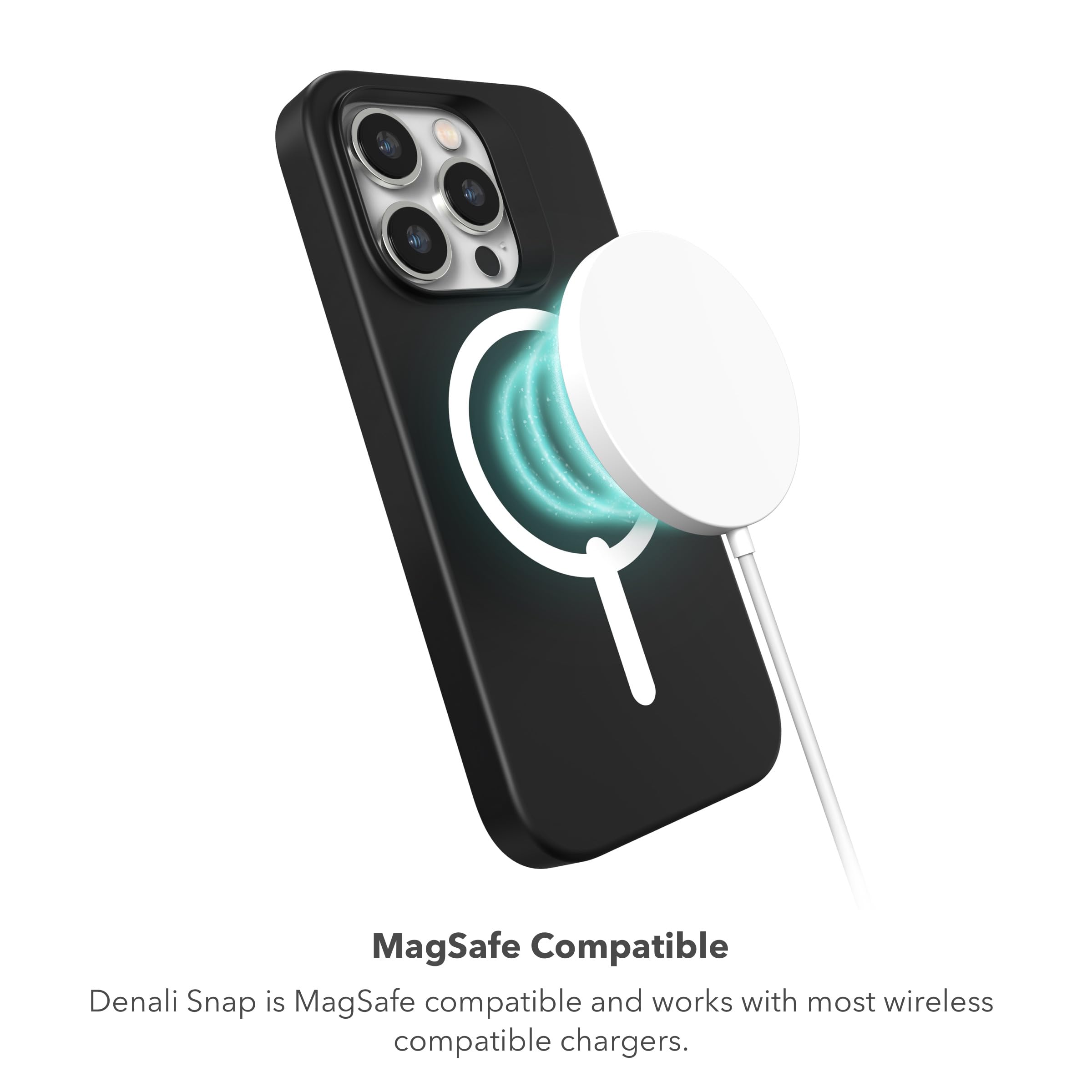 ZAGG Denali - Custodia a scatto per iPhone 15 Pro, protezione dalle cadute (5 m), custodia per cellulare testurizzata a doppio strato, design antiscivolo, custodia per telefono MagSafe, blu navy