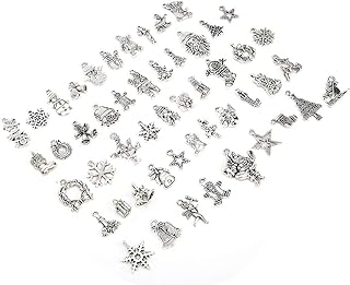 Acessórios de artesanato de prata profunda faça você mesmo, acessórios de pingentes de liga faça você mesmo, para casa faça você mesmo joias decoração de roupas