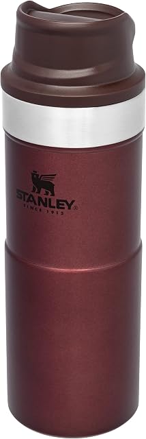 Stanley Trigger Action Travel Mug 0.35L / 12OZ Wine  Keeps Hot for 5 Hours - BPA-free Stainless Steel Thermos Travel Mug for Hot Drinks - Leakproof Reusable Coffee Cups