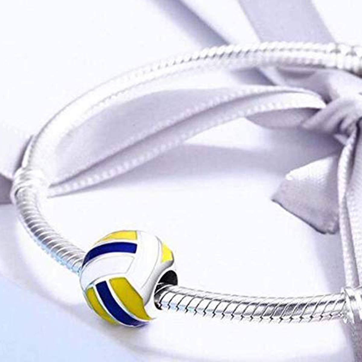 Ciondolo in argento Sterling 925, a tema calcio, con smalto nero, per braccialetti Pandora, regalo di Natale