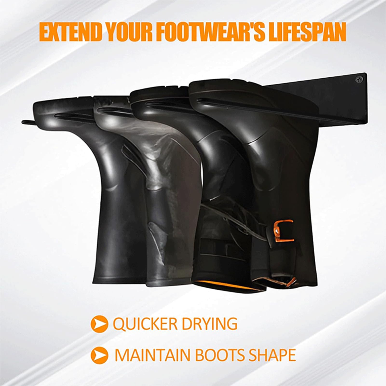 Teksome Welly Stiefelregal – Waden-Aufhänger zur Wandmontage, Stabiler Stiefel-Organizer aus Metall, universeller Stiefelhalter für Schrank, Eingangsbereich, Außenbereich, Garage