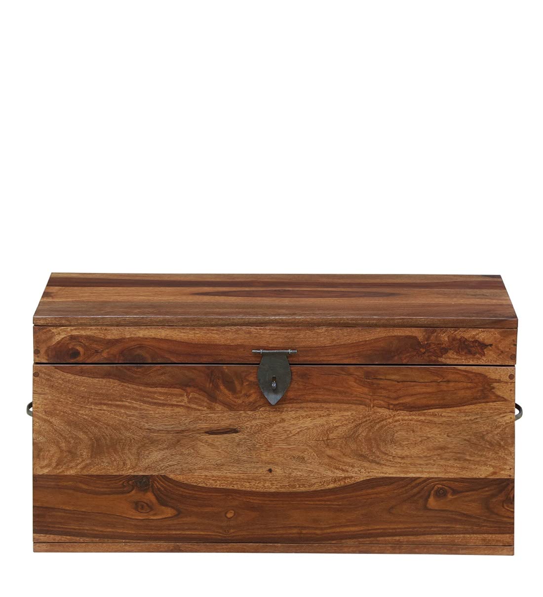 PIPERCRAFTS Solid Sheesham Wooden Trunk Storage for Living Room - Already Assembled | Traditional Designer Storage Box | Trunk Cum Coffee Table with Storage for Living Room - Provincial Teak Finish