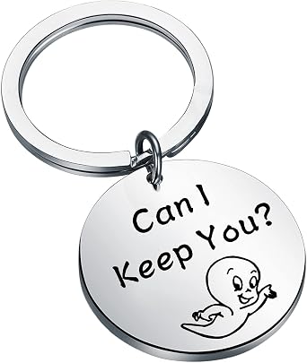 FAADBUK Cartoon inspired Gift Ghost Keychain Can I Keep You Halloween Horror Gift