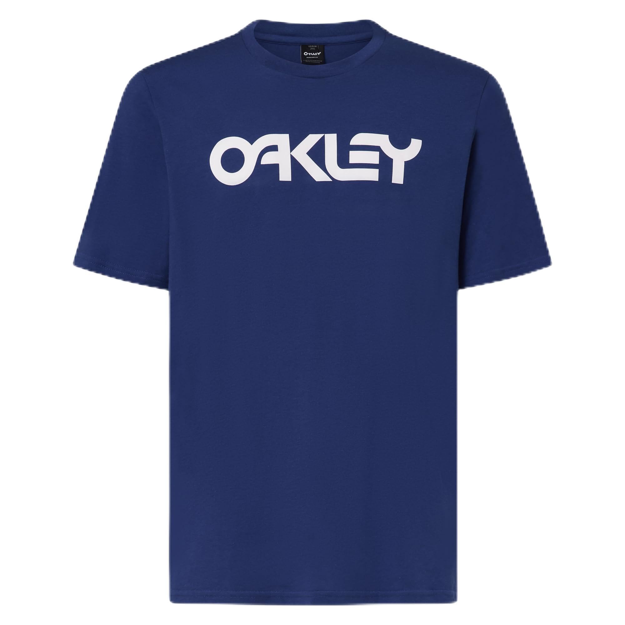 Oakley Mens Mark II Tee 2.0, Crystal Blue/White, Large