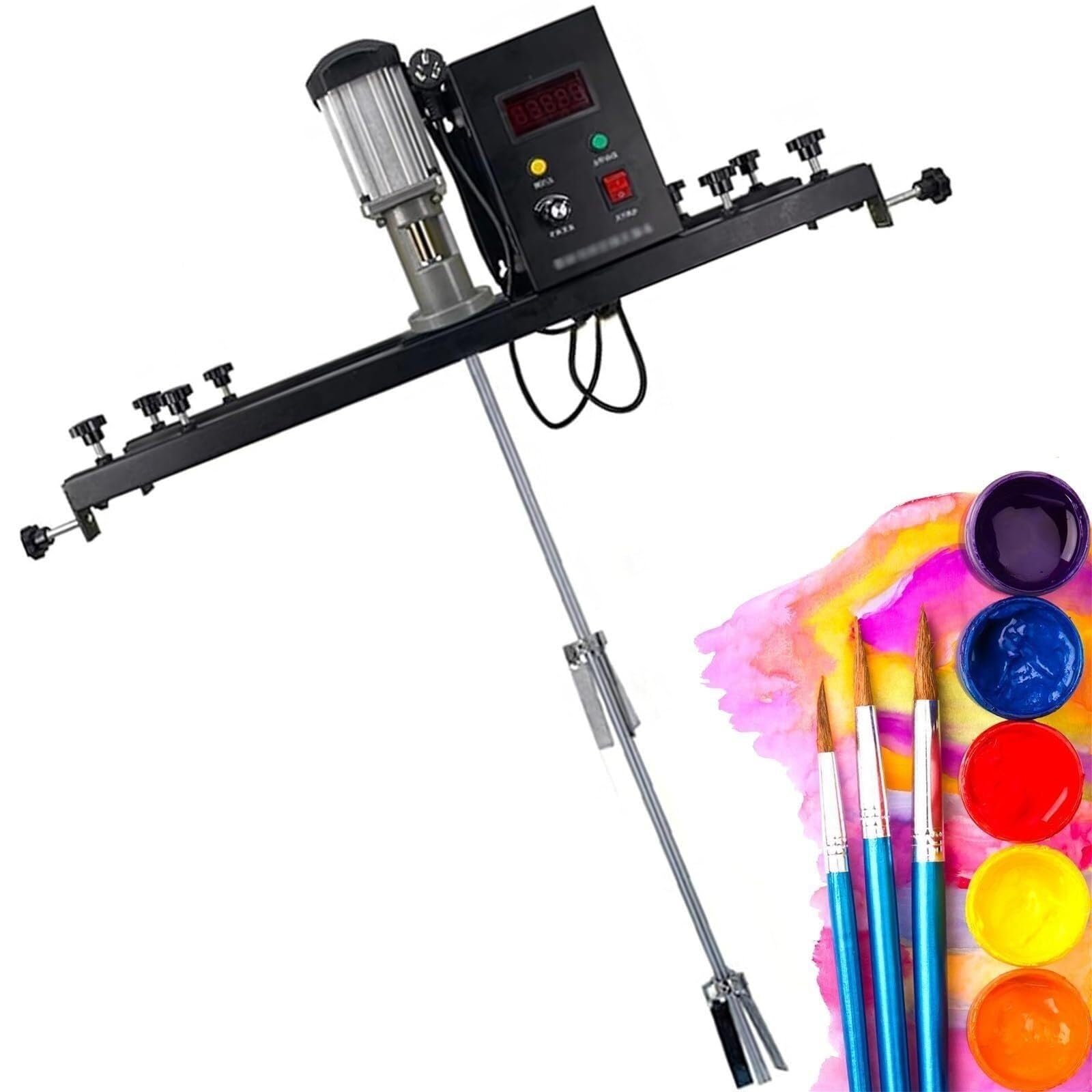 Machine à mélanger la Peinture 980W avec hélice Pliable, Plage télescopique 75~120cm, avec Support de Suspension, pour agitateur dissolvant,