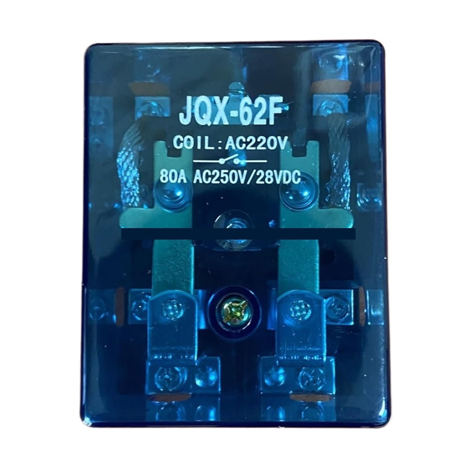 Relé JQX-62F 2Z DC12V con capacidad de 80A y contactos de plata