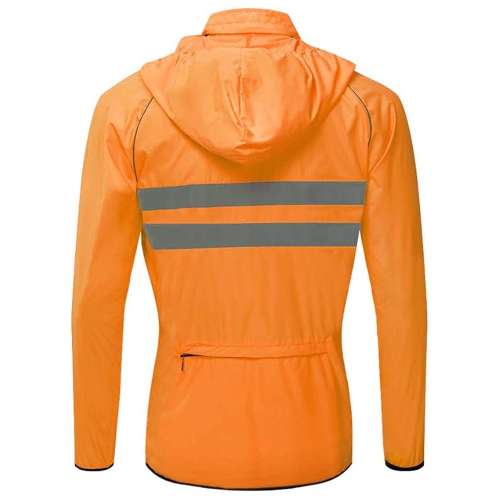 Męska lekka kurtka rowerowa High Vis, oddychająca, kurtka rowerowa, kurtka rowerowa Mtb, kurtka przeciwdeszczowa do biegania, wędrówek pieszych i spacerów,Orange-CHN4XL/EUR3XL