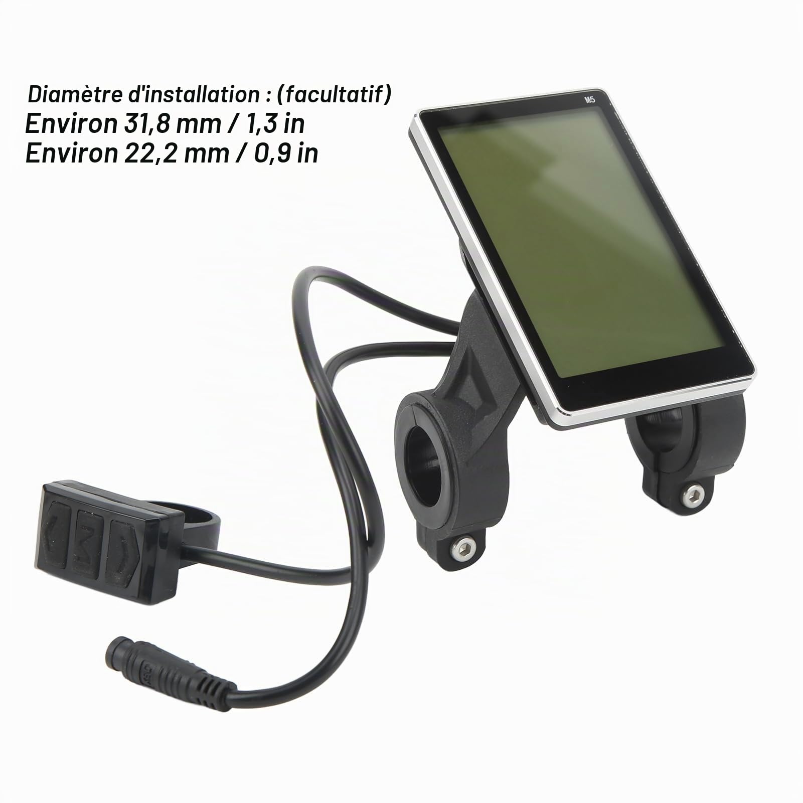 Focket Ecran LCD pour vélo électrique M5, Ecran LCD pour à Faible taux de défaillance, Panneau de Connexion Pratique, Installation Facile Ecran LCD pour Scooter, Modification de vélo électrique
