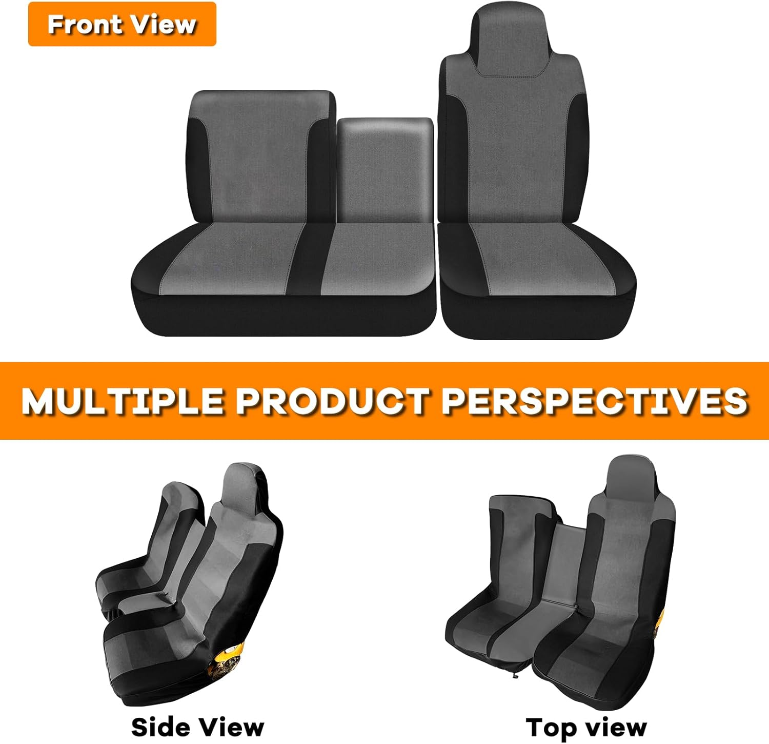 Truck Seat Cover Compatible with 1995-2005 Isuzu NPR Front 40/60 Split Bench Seat Cover