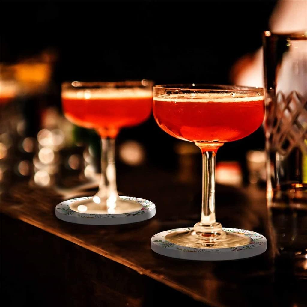 Easter Watercolor Egg Ceramic Coaster Set Coffee Tea Cup Coasters Kitchen Table Accessories Round Placemat(4pcs)