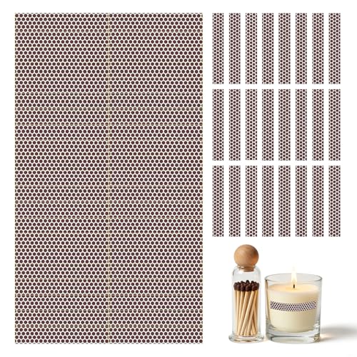 42 PCS Match Striker Stickers Match Striker Paper with Adhesive Ideal for Fireplace Matches (Rectangle)