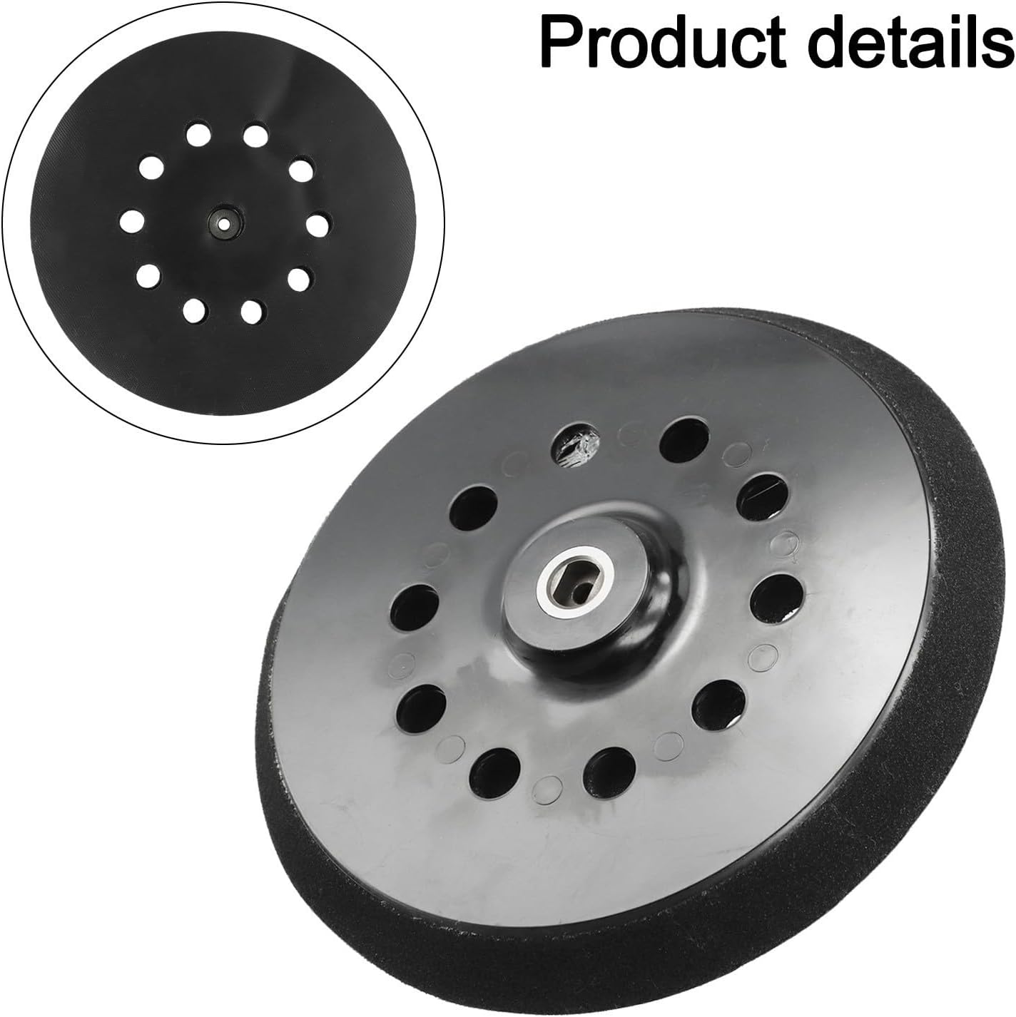9 Inch 10 Hole Sanding Disc Backing Pad Wall Sander, EVA Foam Putty Grinding, Corner Flattening & Stain Removal, 213mm