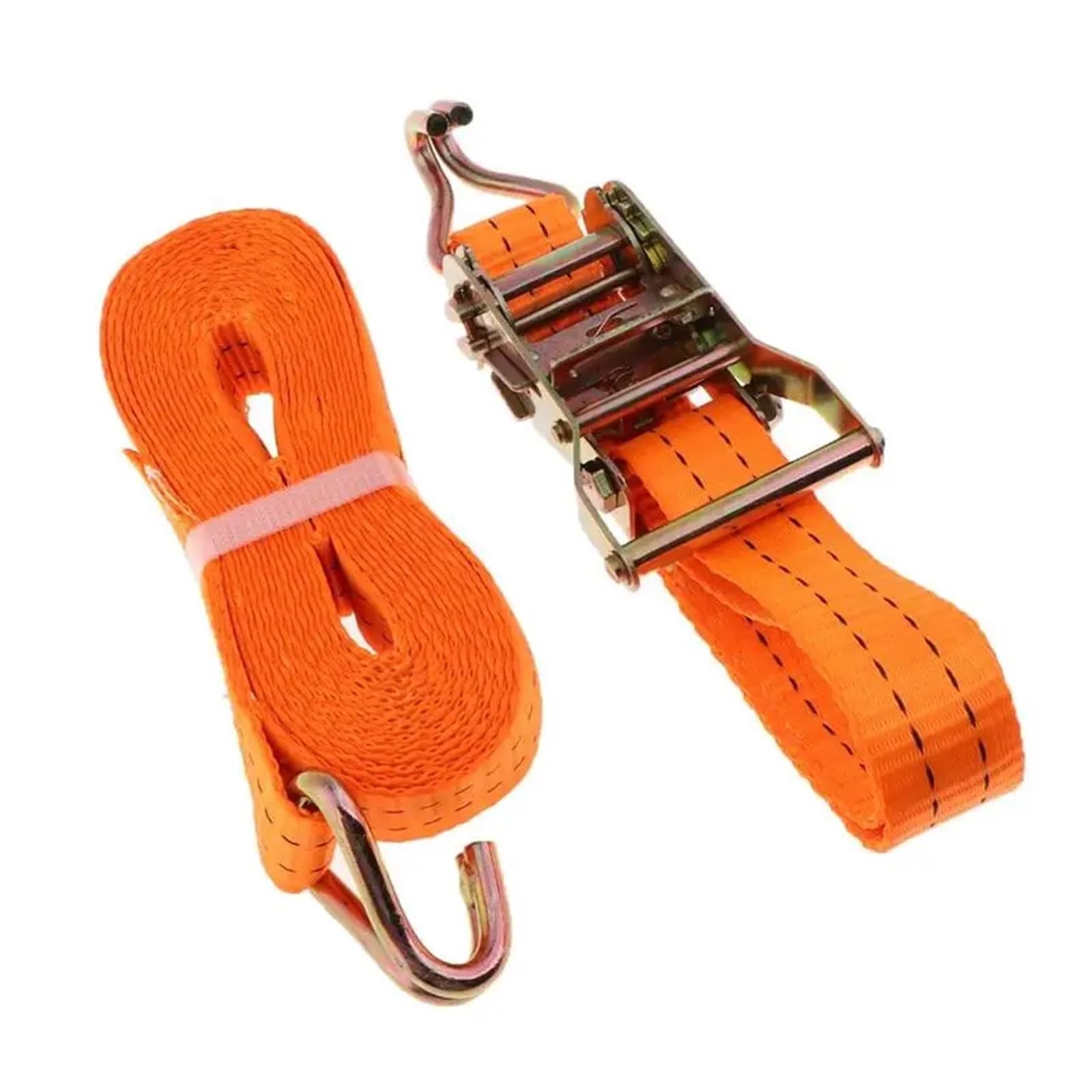 Correas de trinquete, correas de amarre de trinquete 2 piezas 5 m * 38 mm Correa de amarre resistente con hebilla de metal Correa de carga ajustable Correa de amarre de carga de equipaje for trinquete