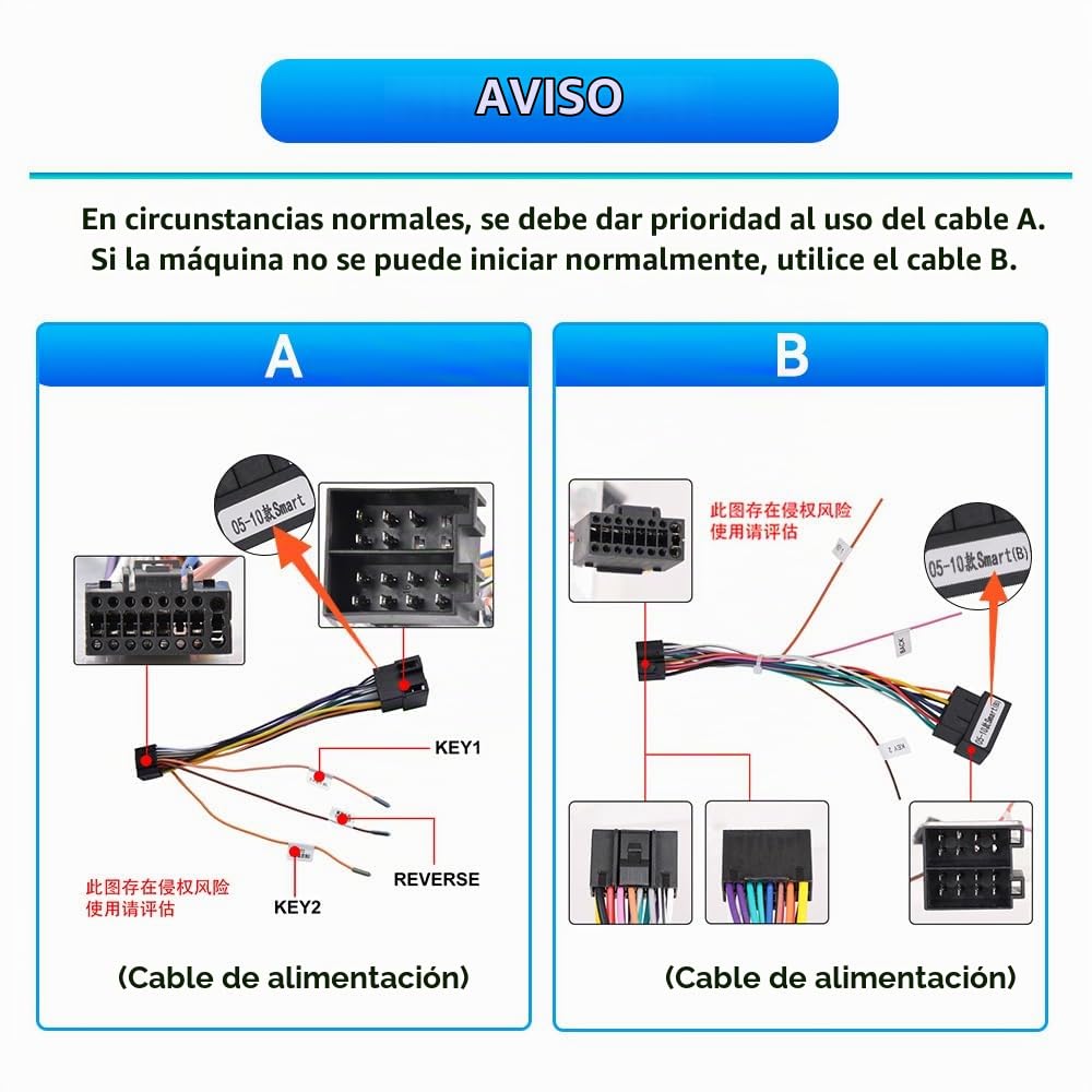 Rimoody Radio Coche para Mercedes Benz Smart Fortwo 451 2005-2010 Carplay Inalámbrico, 9 Pulgadas Touchscreen, Android Auto, Mirror Link, Bluetooth, FM/RDS, DSP, Controles al Volante Cámara Trasera