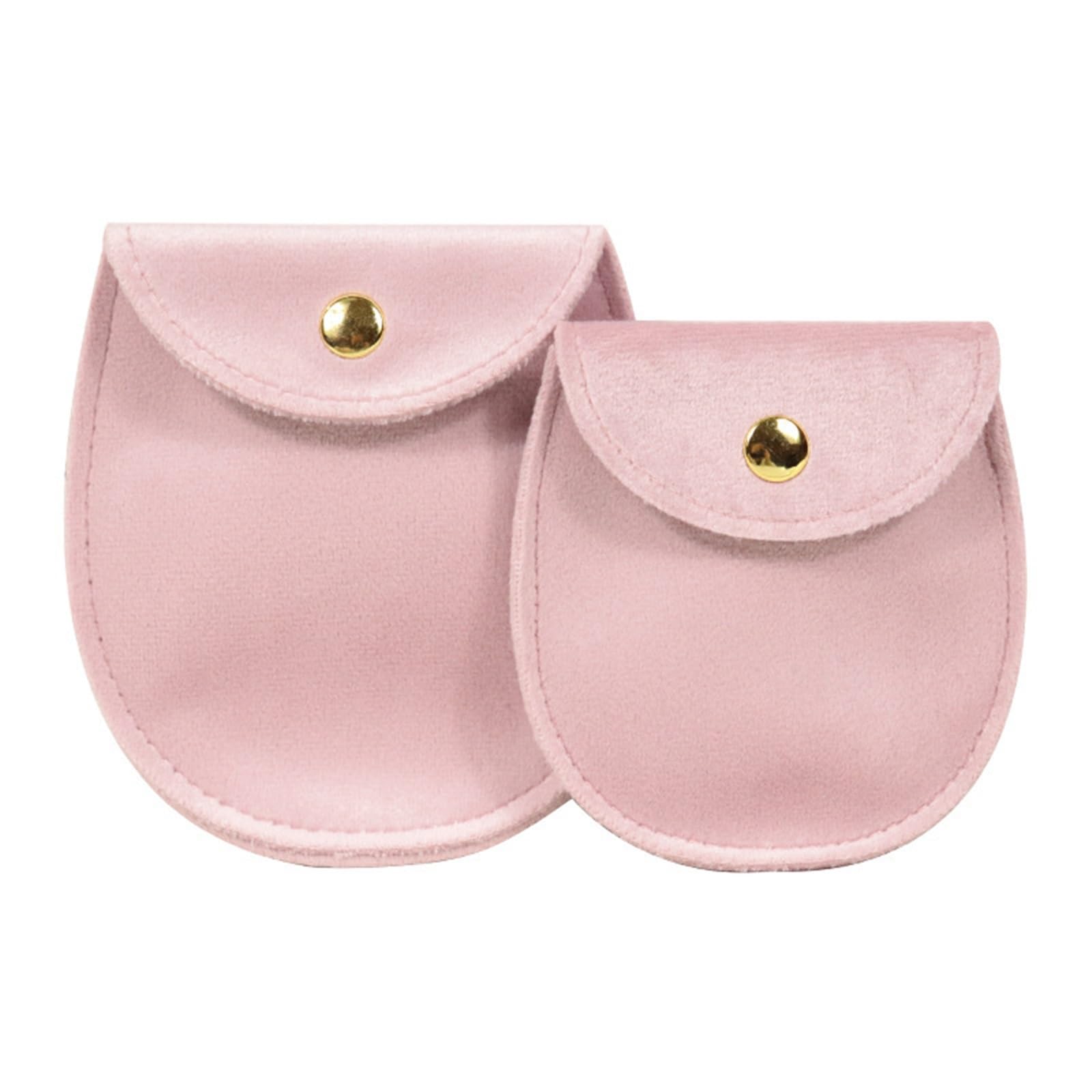 Schmuckbeutel 20 Stück halbovale Samt-Schmuck-Verpackungsbeutel, Ring, Ohrringe, Halskette, Armband, Geschenk, Aufbewahrung, Druckknopf, Reise-Organizer