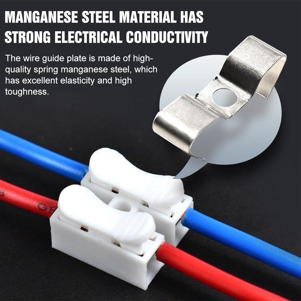 100 Pcs Electrical Connectors Block, Electrical Wire Connectors Push Fit - Image 3