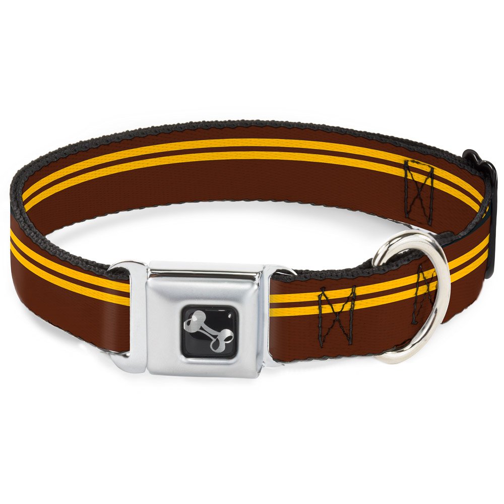 Collier pour chien réglable Buckle Down racing marron dore taille M 11-43cm