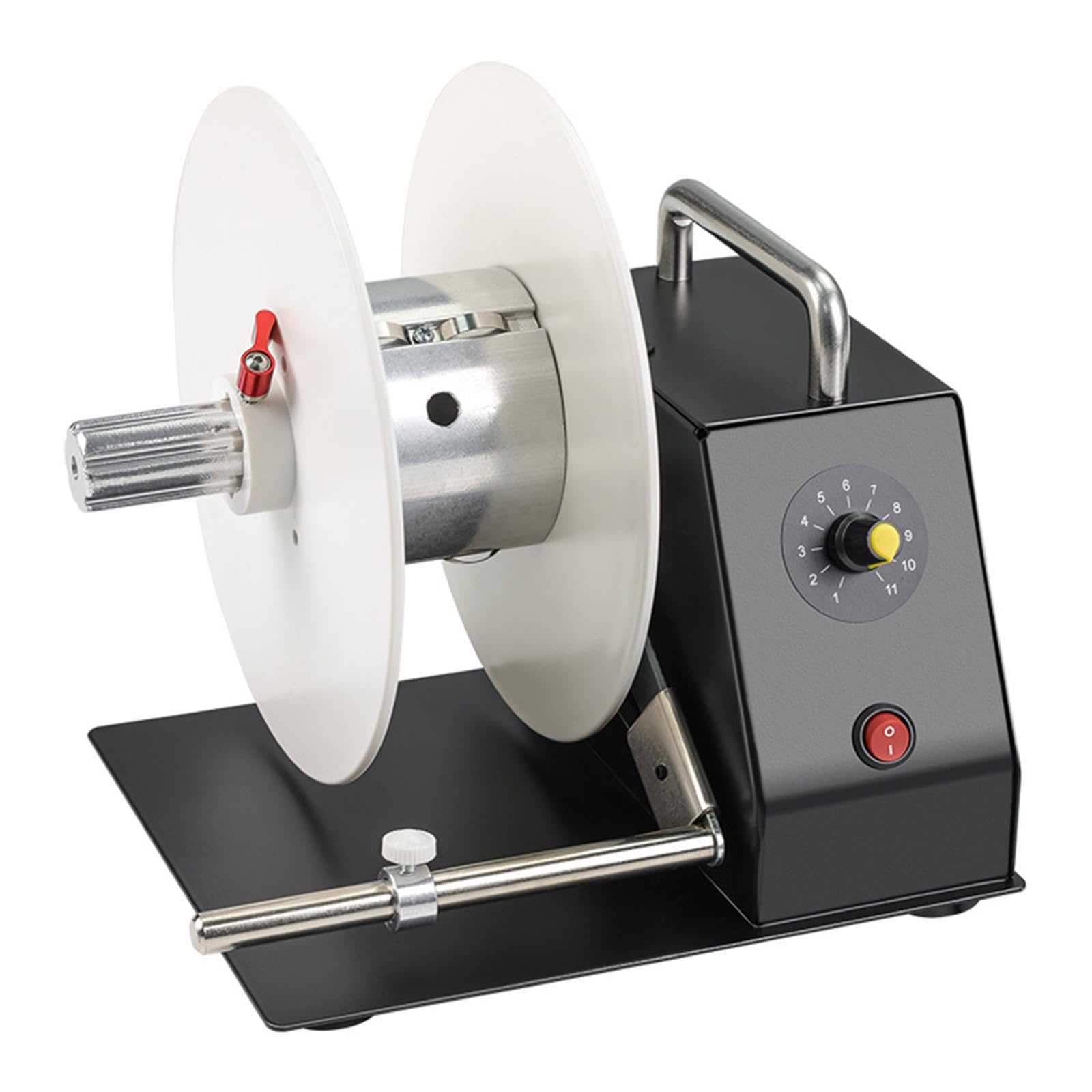 Ltzygmion Automatic Label Winder, Label Rewinder With 2-Baffle Rewinding Diameter 180Mm, 11-Speed Adjustable, For Efficient Label Handling In Warehouse, Retail, And Catering Settings