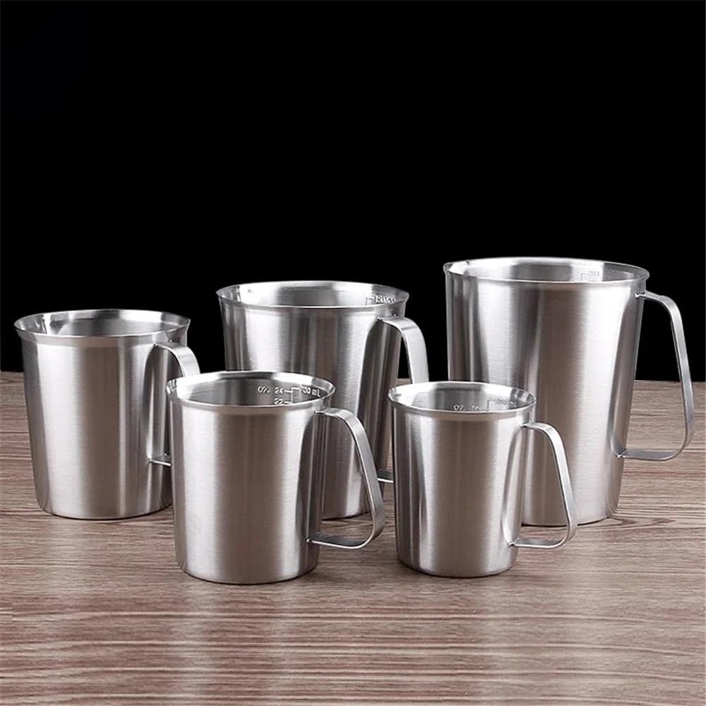 Équipements et fournitures de laboratoire 1 Pièce De 500 Ml, 700, 1000, 1500, 2000, Gobelet Doseur Laboratoire En Acier Inoxydable, Outils Métalliques Gradués
