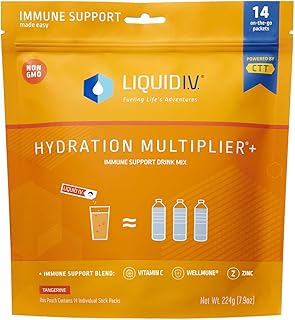 Liquid I.V. Hydration Multiplier+ Immune Support Drink Mix - Tangerine - 14 Stick Packs